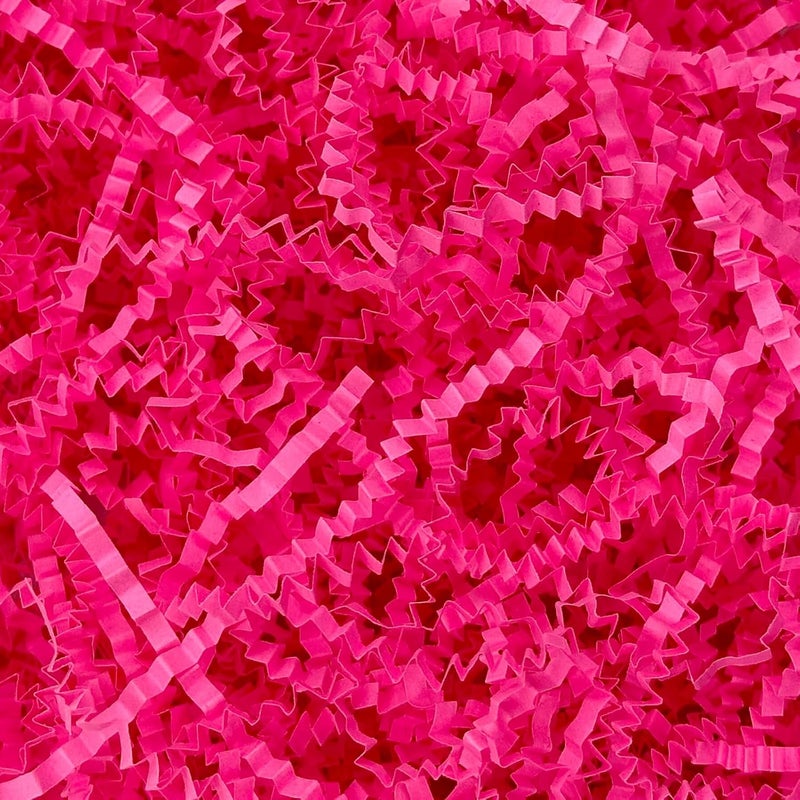 Corlcol 1LB Crinkle Cut Paper Shred Filler for Gift Box Bag and Basket On Holidays (Rose Pink) - Image 1